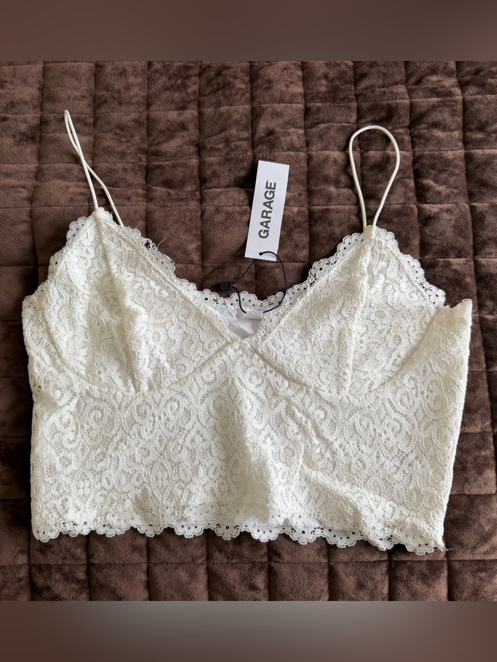 Garage White Lace Bralette Camisole